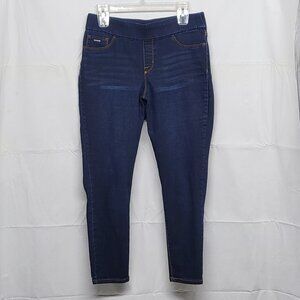 Nine West Jeans Womens Size 8 Heidi Pull On Skinny Crop Stretch Pockets Darkwash